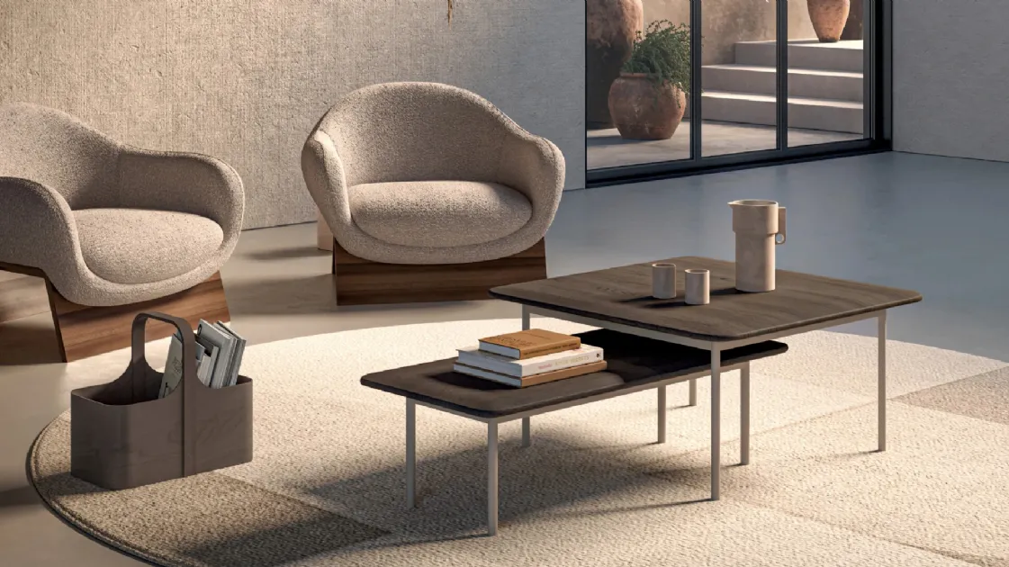 Drop wooden side table by Devina Nais