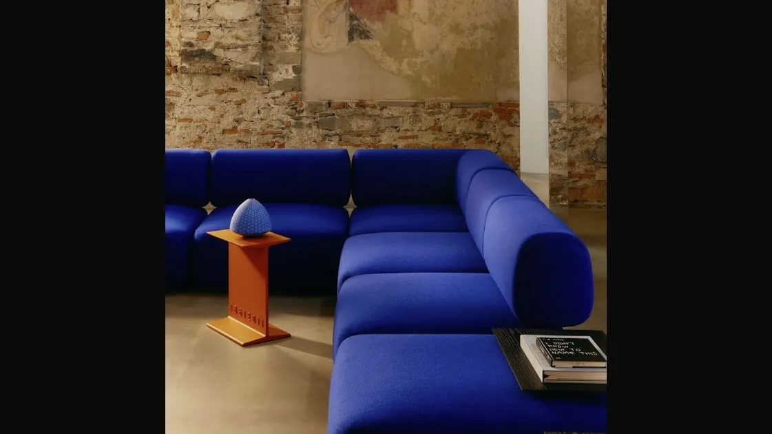 Italian lacquered metal coffee table by Desalto.