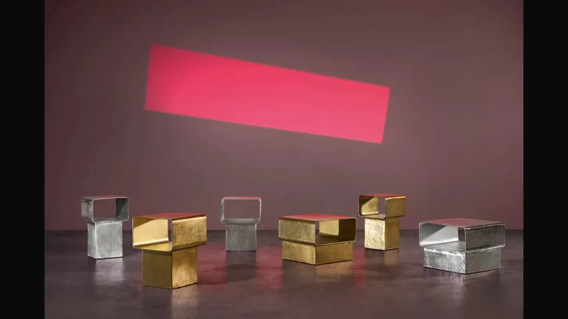 Kira coffee table in cast aluminum by Gervasoni