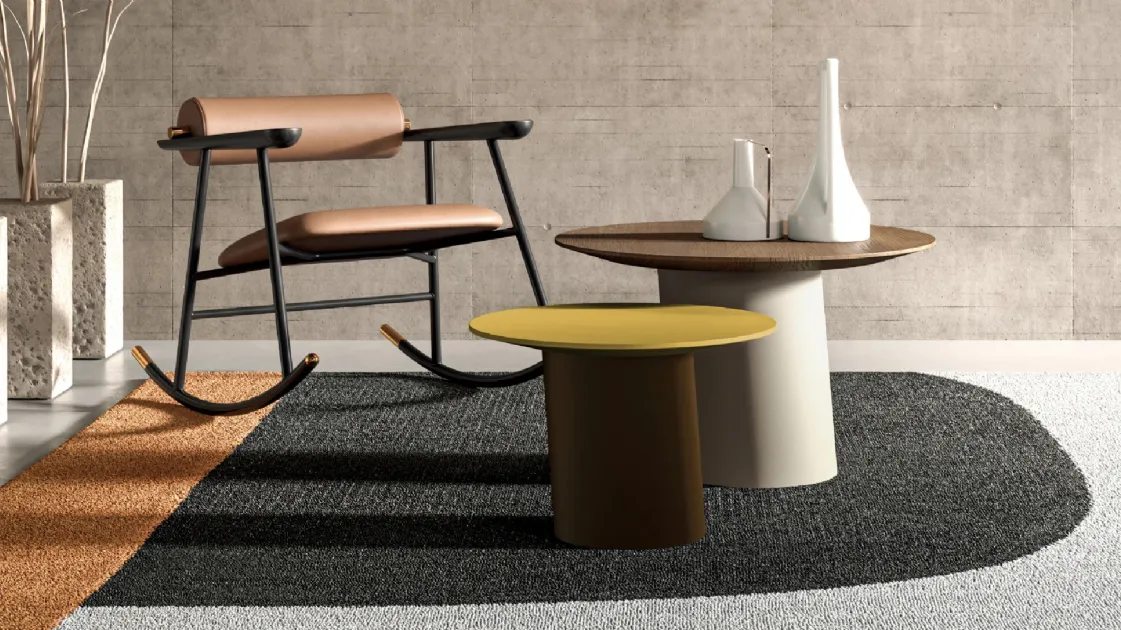 Oblique side table in Devina Nais wood