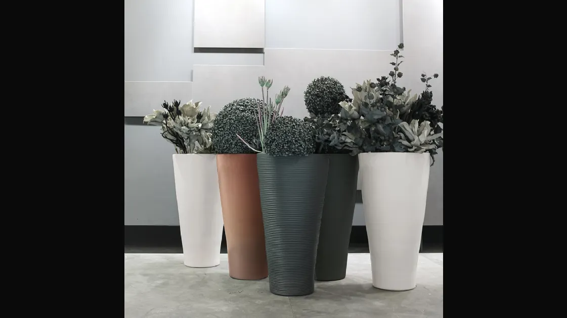 Metallic Cone Vase by Adriani and Rossi