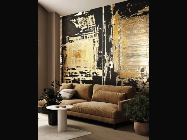 Gold Plaster wallpaper by London Art.