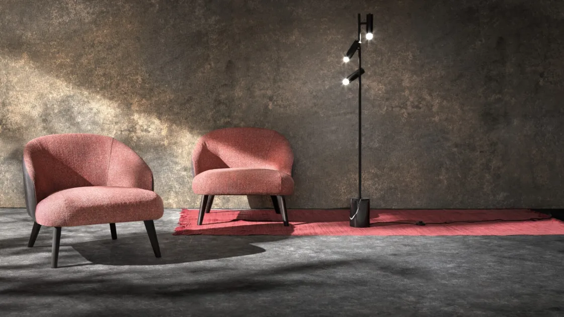 Donder upholstered fabric armchair by Samoa
