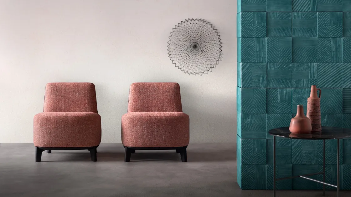 Armchair in Samoa's Dory fabric