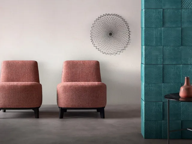 Armchair in Samoa's Dory fabric