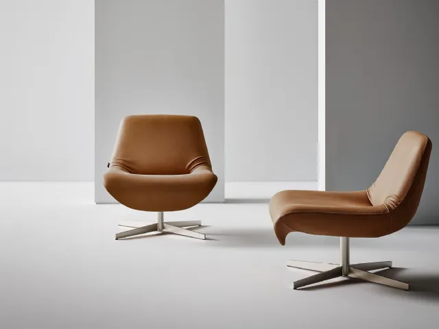 Ellison leather armchair by Bonaldo