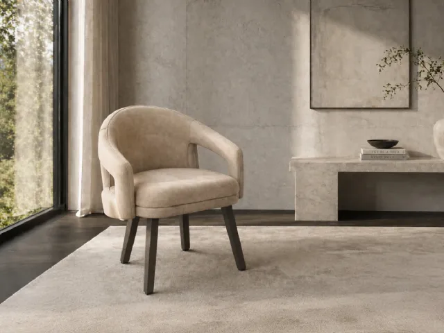 Fosca leather armchair by Pianca