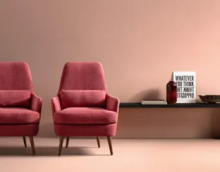 Armchair in Gemma fabric by Samoa