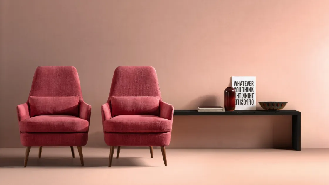 Armchair in Gemma fabric by Samoa