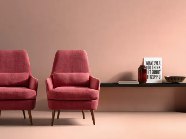 Armchair in Gemma fabric by Samoa