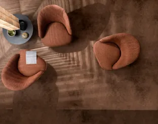 Ginko armchair in Samoa fabric