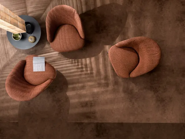 Ginko armchair in Samoa fabric