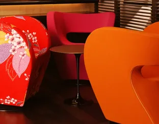 Armchair in Little Albert fabric by Moroso