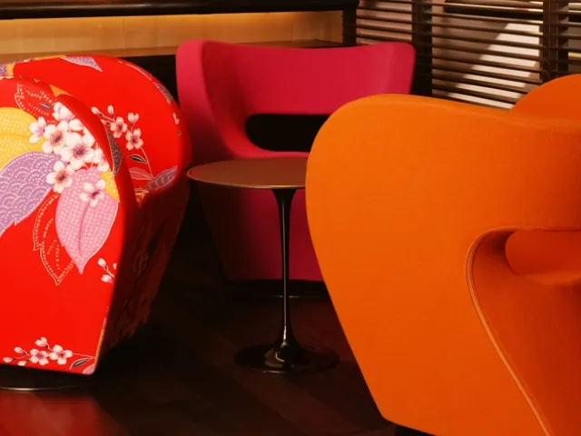 Armchair in Little Albert fabric by Moroso