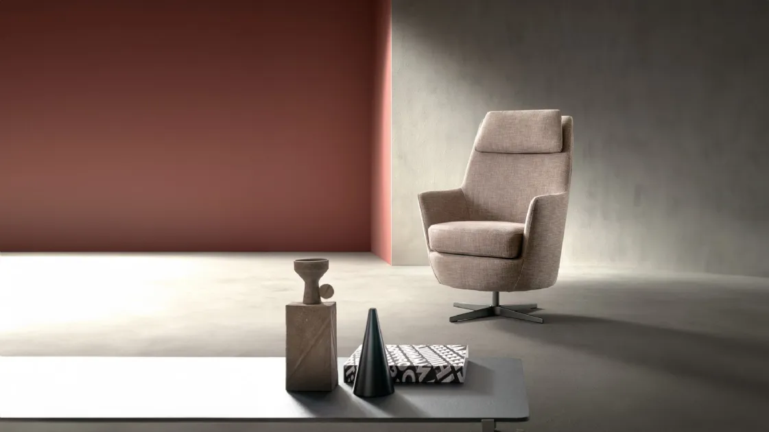Fabric armchair Moon High by Samoa