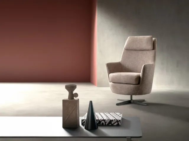 Fabric armchair Moon High by Samoa
