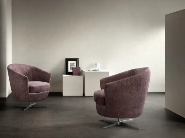 Moon Small fabric armchair by Samoa