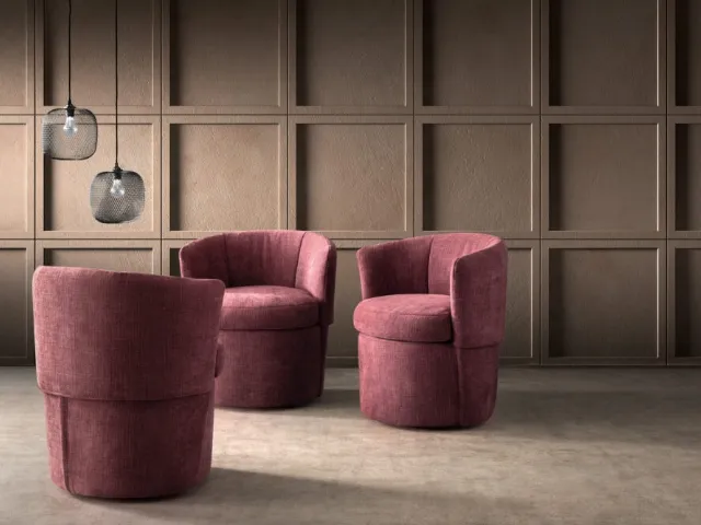 Armchair in Peggy fabric by Samoa.