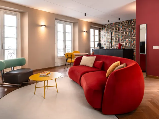 Pipe padded armchair by Moroso
