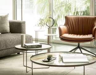 Rhonda Lounge leather armchair by Cattelan Italia