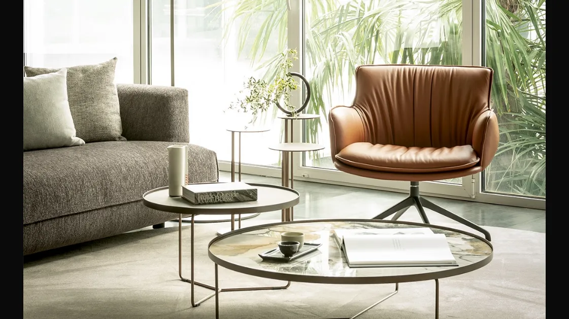 Rhonda Lounge leather armchair by Cattelan Italia