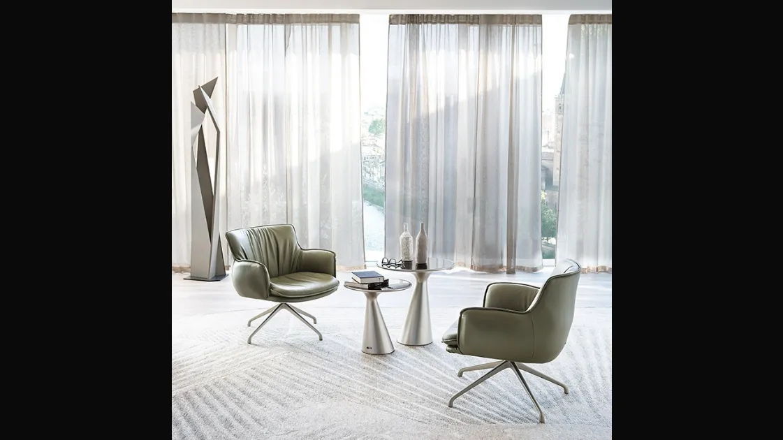 Rhonda Lounge leather armchair by Cattelan Italia