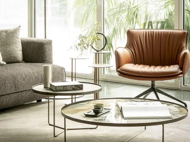 Rhonda Lounge leather armchair by Cattelan Italia