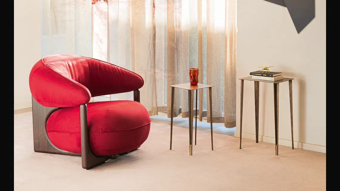 Ruby Lounge leather armchair by Cattelan Italia
