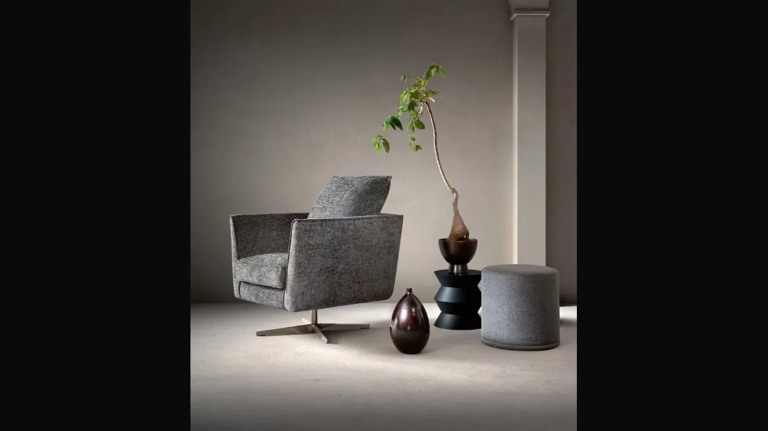Armchair in Skim fabric by Samoa