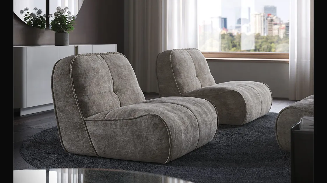 Spencer upholstered armchair by Cattelan Italia