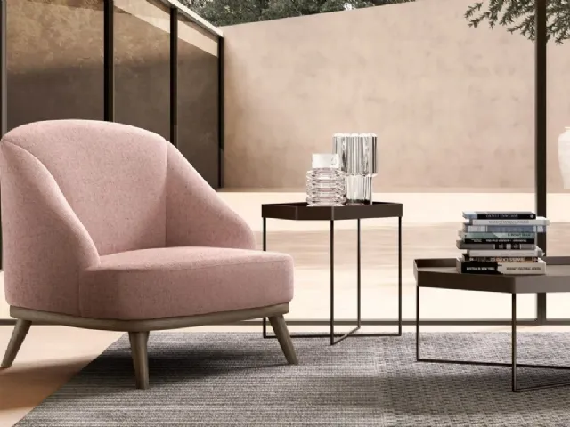 Tania fabric armchair by Doimo Salotti