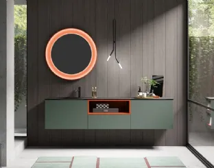 Wall-mounted White Bathroom Vanity Unit 00 by Cerasa