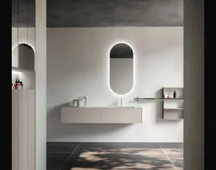 Suspended bathroom cabinet Cartabianca 01 by Cerasa