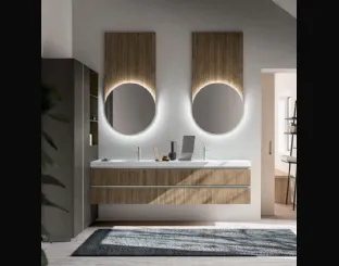 Suspended Bathroom Vanity Cartabianca 03 by Cerasa