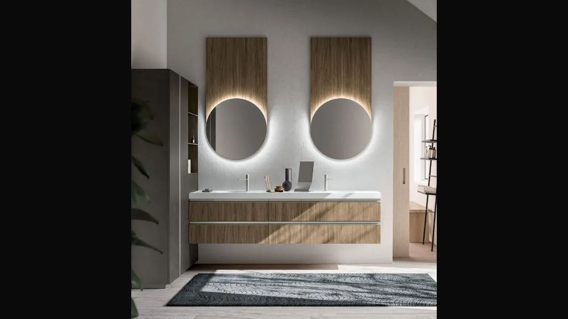 Suspended Bathroom Vanity Cartabianca 03 by Cerasa