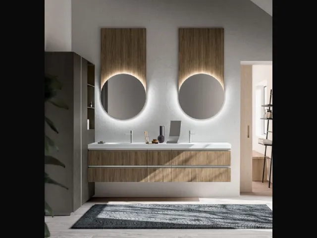 Suspended Bathroom Vanity Cartabianca 03 by Cerasa