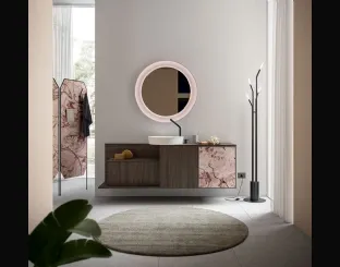 Suspended bathroom cabinet Cartabianca 04 by Cerasa