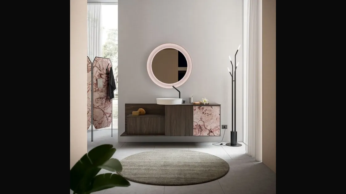 Suspended bathroom cabinet Cartabianca 04 by Cerasa