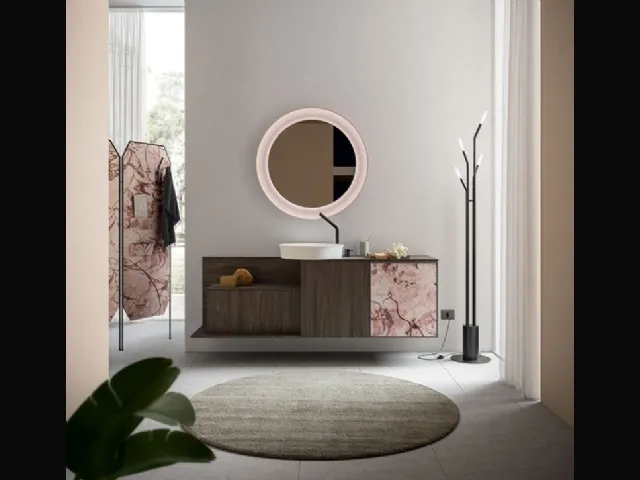 Suspended bathroom cabinet Cartabianca 04 by Cerasa