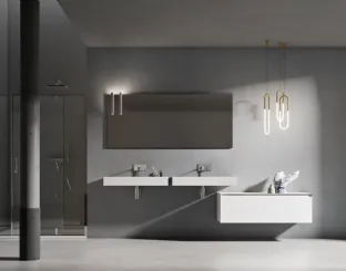 Wall-hung bathroom vanity unit Dafne 02 by Arcom