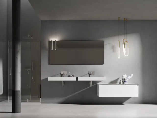 Wall-hung bathroom vanity unit Dafne 02 by Arcom