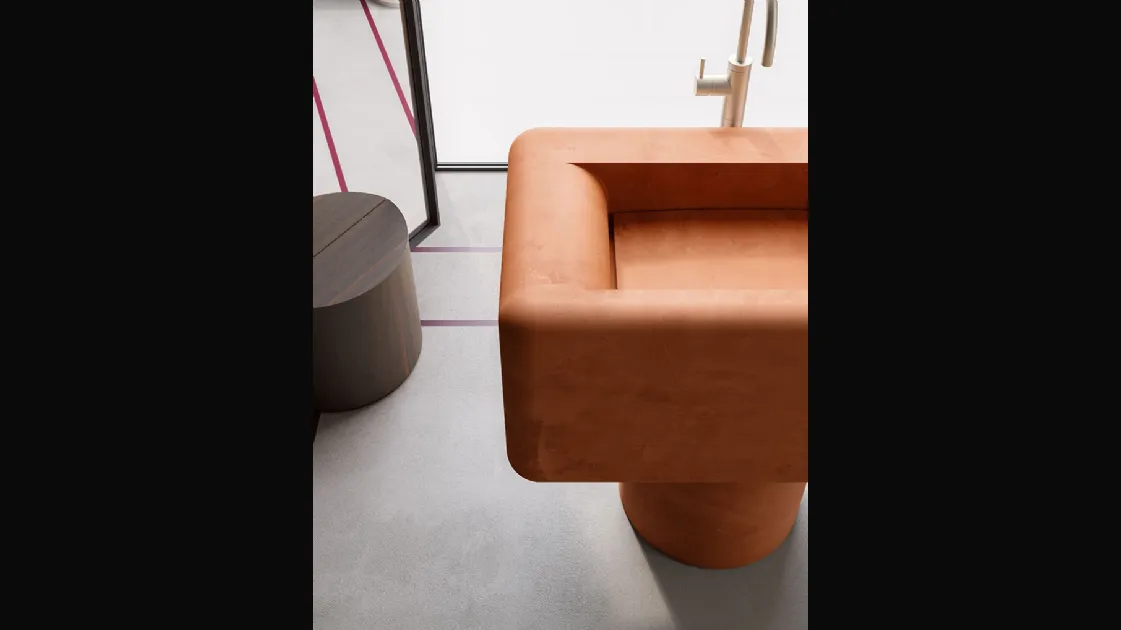 Freestanding Washbasin Des Evolution Sandstone 02 by Cerasa