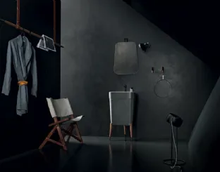 Free 03 washbasin in Metallic Iron color by Cerasa.