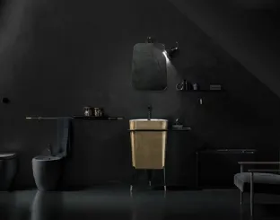 Free 04 washbasin in Metallic Bronze by Cerasa
