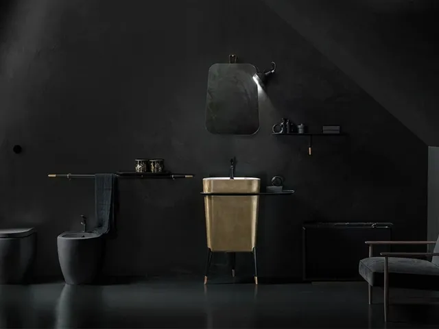 Free 04 washbasin in Metallic Bronze by Cerasa
