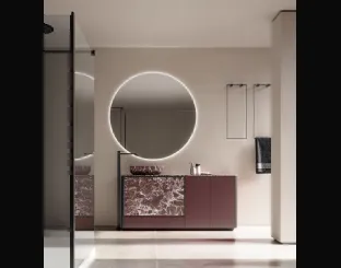 Bathroom cabinet Honey 01 in lacquered and resin coated by Cerasa