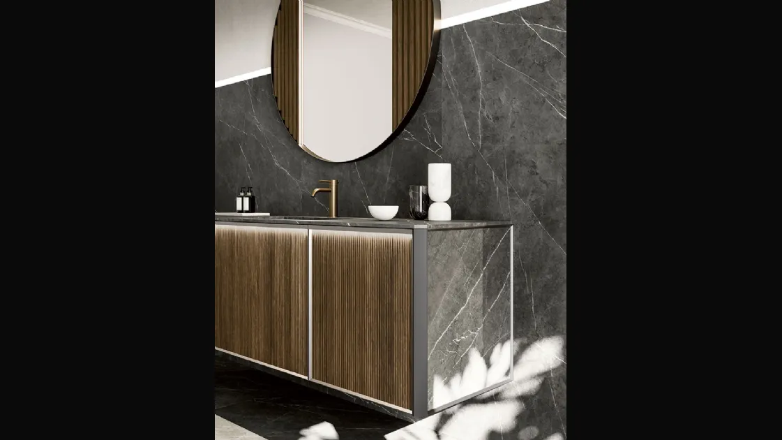 Suspended Bathroom Vanity Honey 03 by Cerasa