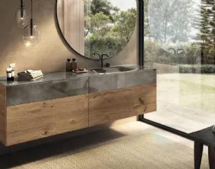 Integrated glass washbasin 36e8 by Lago