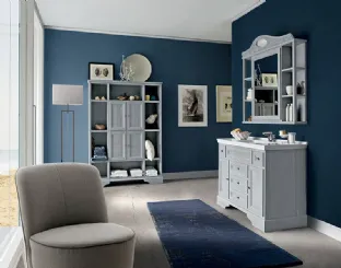 Bathroom vanity Paestum 01 in lacquered ash from Cerasa.