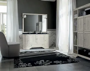 Bathroom Vanity Paestum 02 in lacquered Ash by Cerasa